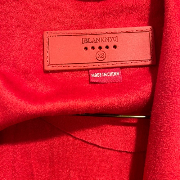 Blank NYC Faux Suede Jacket in Red, Size XS - Picture 6 of 6